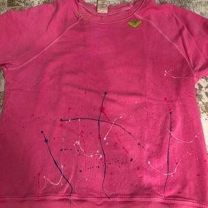 I Stole My Boyfriends Shirt S Neon Pink Splatter Paint